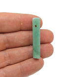 Aventurine tumbled gemstone pendant with drilled hole, natural green stone, polished surface, from GemstoneGO.