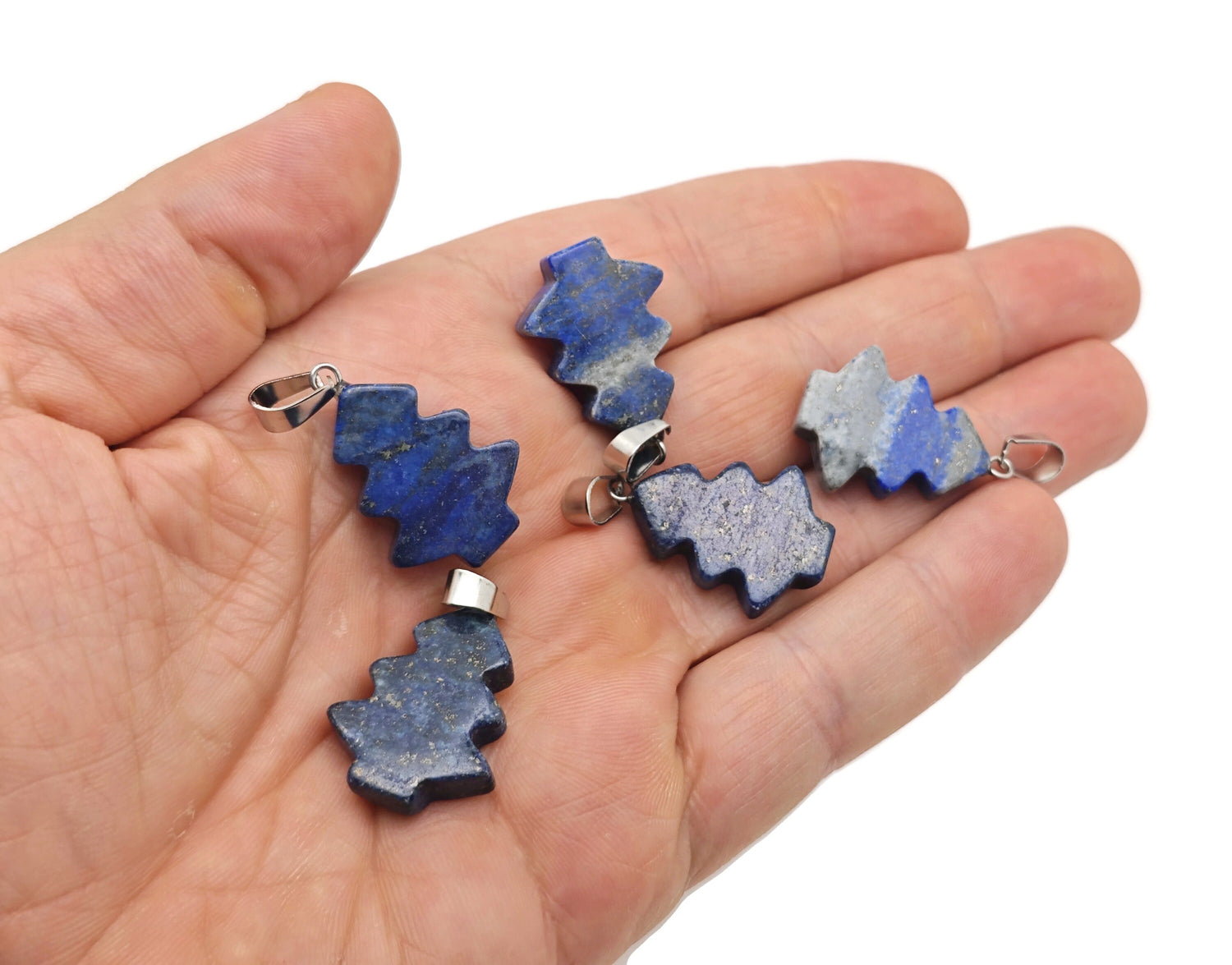 Pendentifs en lapis-lazuli et sapin - Pendentif cristal de guérison - Mini pendentif cristal - Cadeaux - NC1632