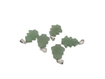 Mini aventurine gemstone pine tree pendant from GemstoneGO, featuring green crystal details on a silver chain.