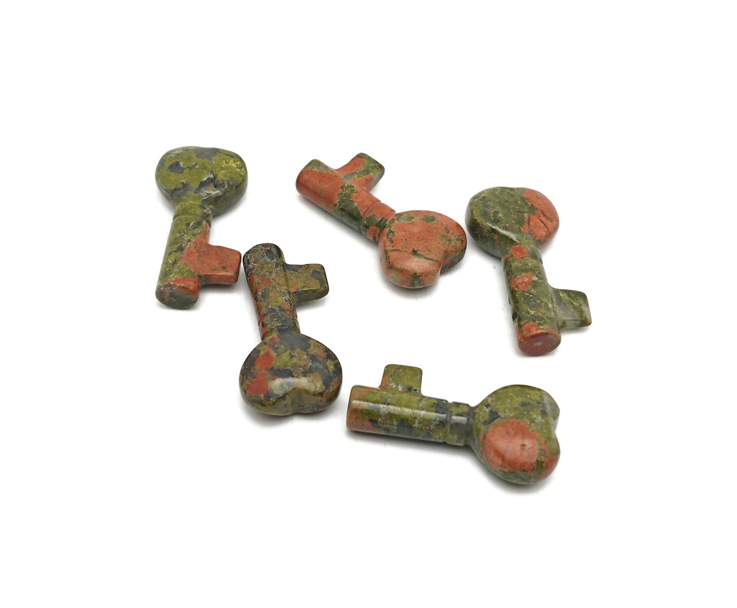 Tallado de Unakita en forma de llave - 40mm - KY1006