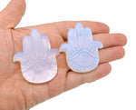 Opalite evil eye gemstone carving with hand-carved evil eye design, showcasing vibrant colors and intricate details from GemstoneGO.