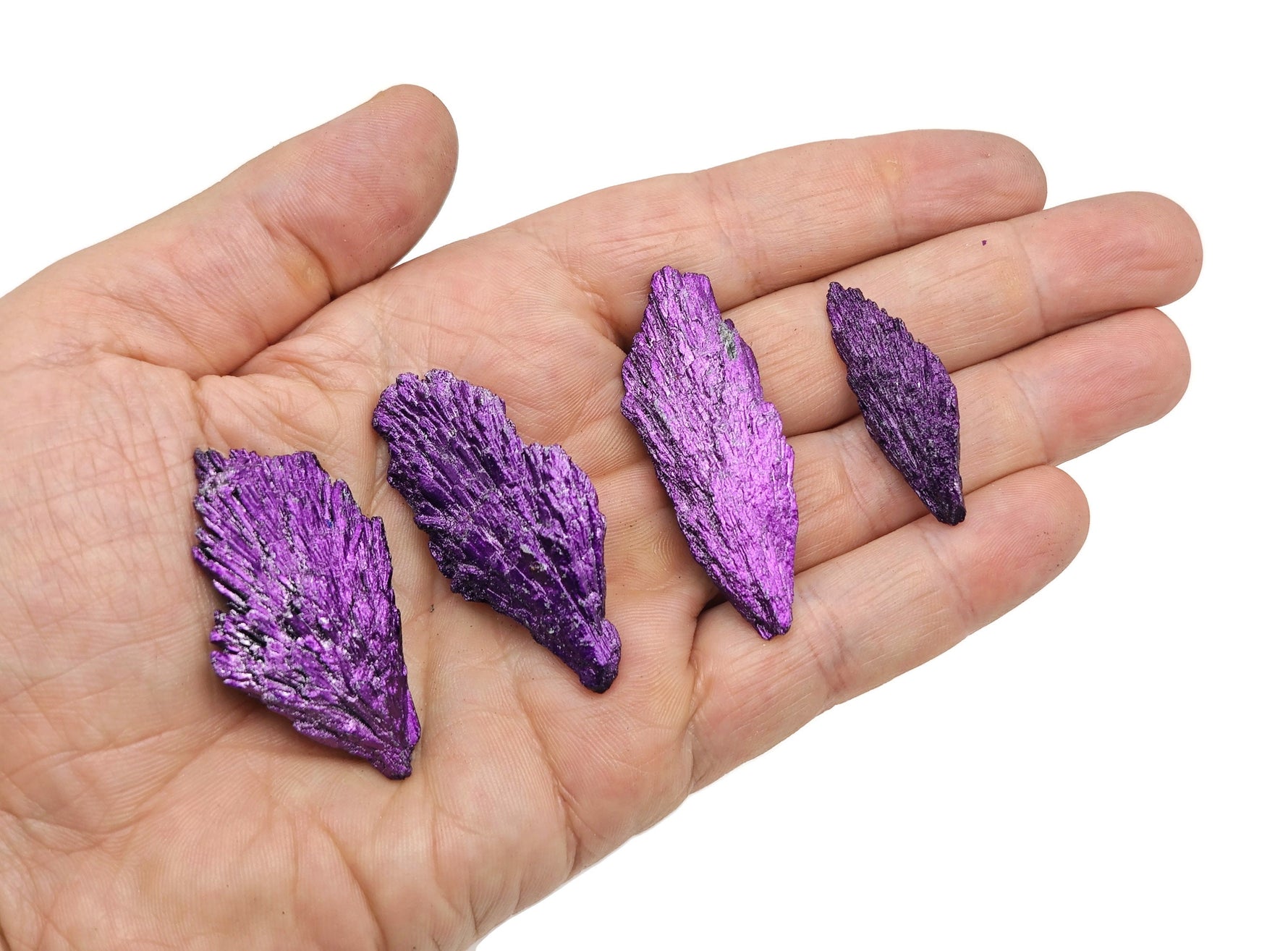 Aura Kyanite fan gemstone by GemstoneGO, raw mixed-color Kyanite crystal fan for healing and energy balancing.