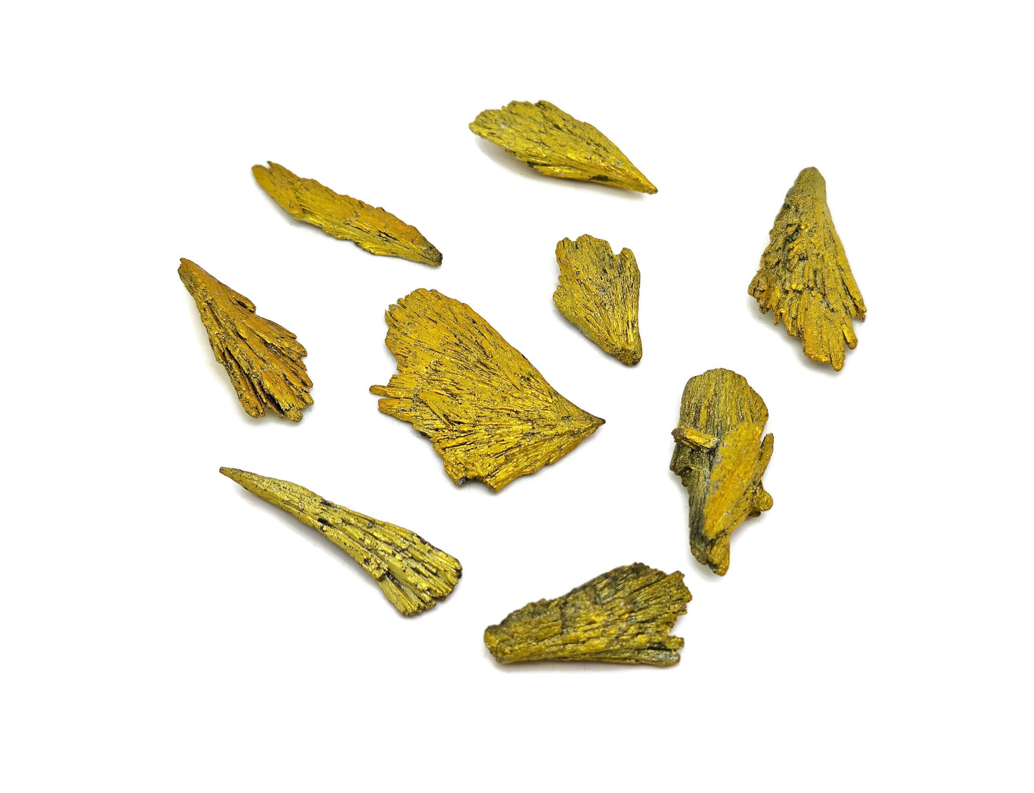 Yellow Aura Kyanite Fan Gemstone - Raw Stone - RA1383