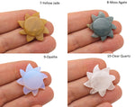 Sun gemstone carved pendant for jewelry making, wholesale mixed gemstones from GemstoneGO, showcasing detailed craftsmanship.