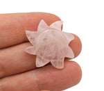 Sun gemstone carved pendant for jewelry making by GemstoneGO, showing a vibrant carved sun design on a smooth gemstone.