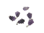 Mini amethyst gemstone pine tree pendant by GemstoneGO, featuring a detailed crystal pine tree design.