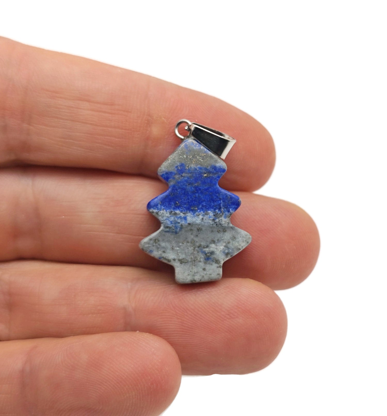 Pendentifs en lapis-lazuli et sapin - Pendentif cristal de guérison - Mini pendentif cristal - Cadeaux - NC1632