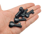 Obsidian key gemstone carving, 40mm, by GemstoneGO, showing detailed black obsidian with carved key design.