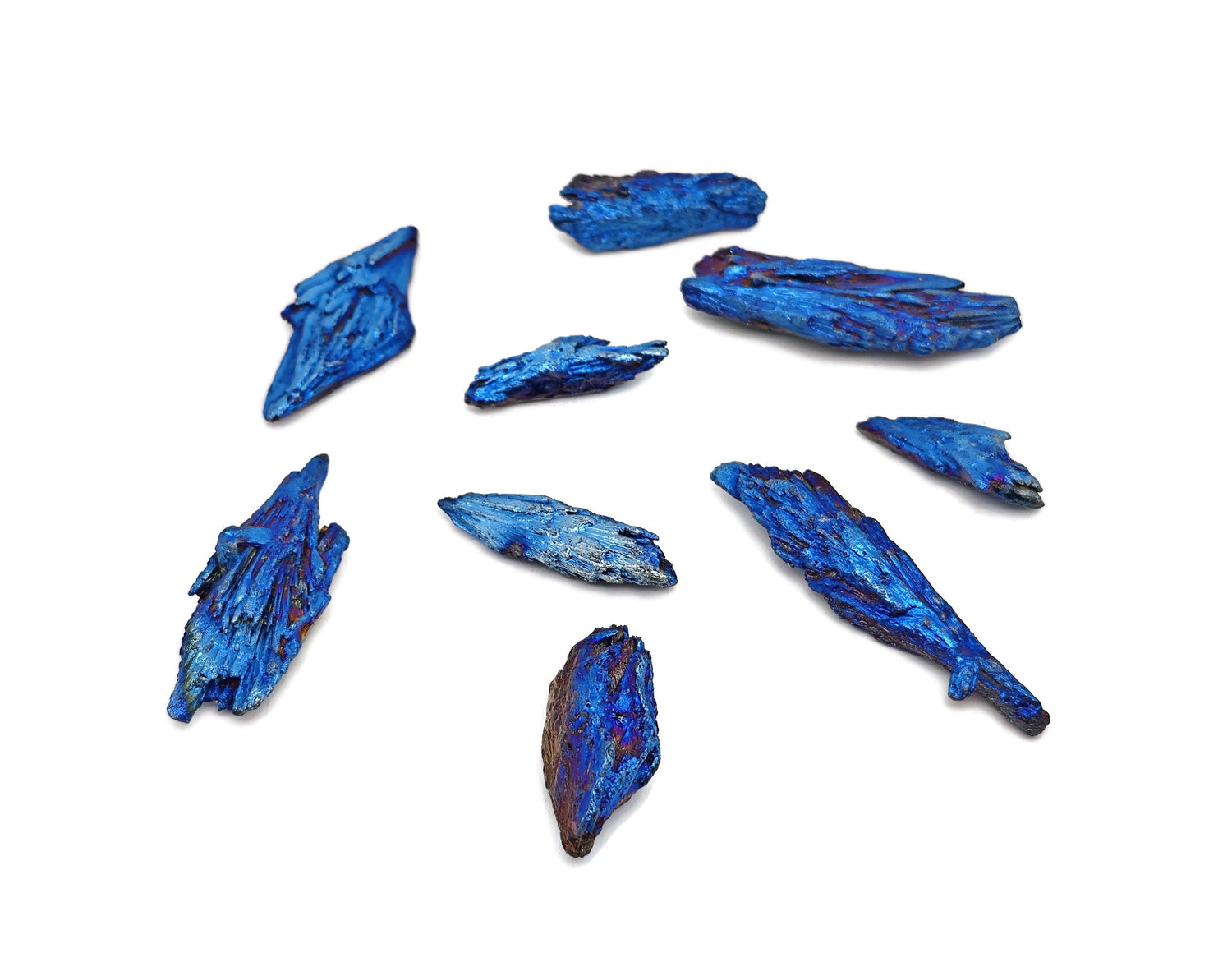 Blue Aura Kyanite Fan Gemstone - Raw Stone - RA1380