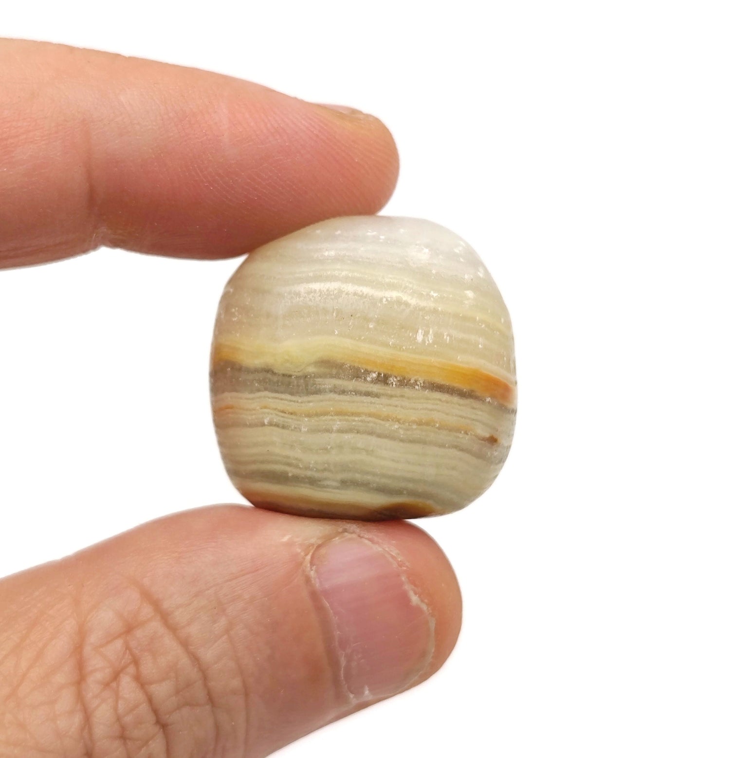 Pierre roulée de jade d'Afghanistan ?€? Troisième œil et chakra couronne ?€? Cristaux authentiques - Pierre précieuse d'Afghanistan - TU1315