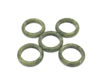 Nephrite jade crystal ring from GemstoneGO featuring a polished green jade stone set in a silver band.