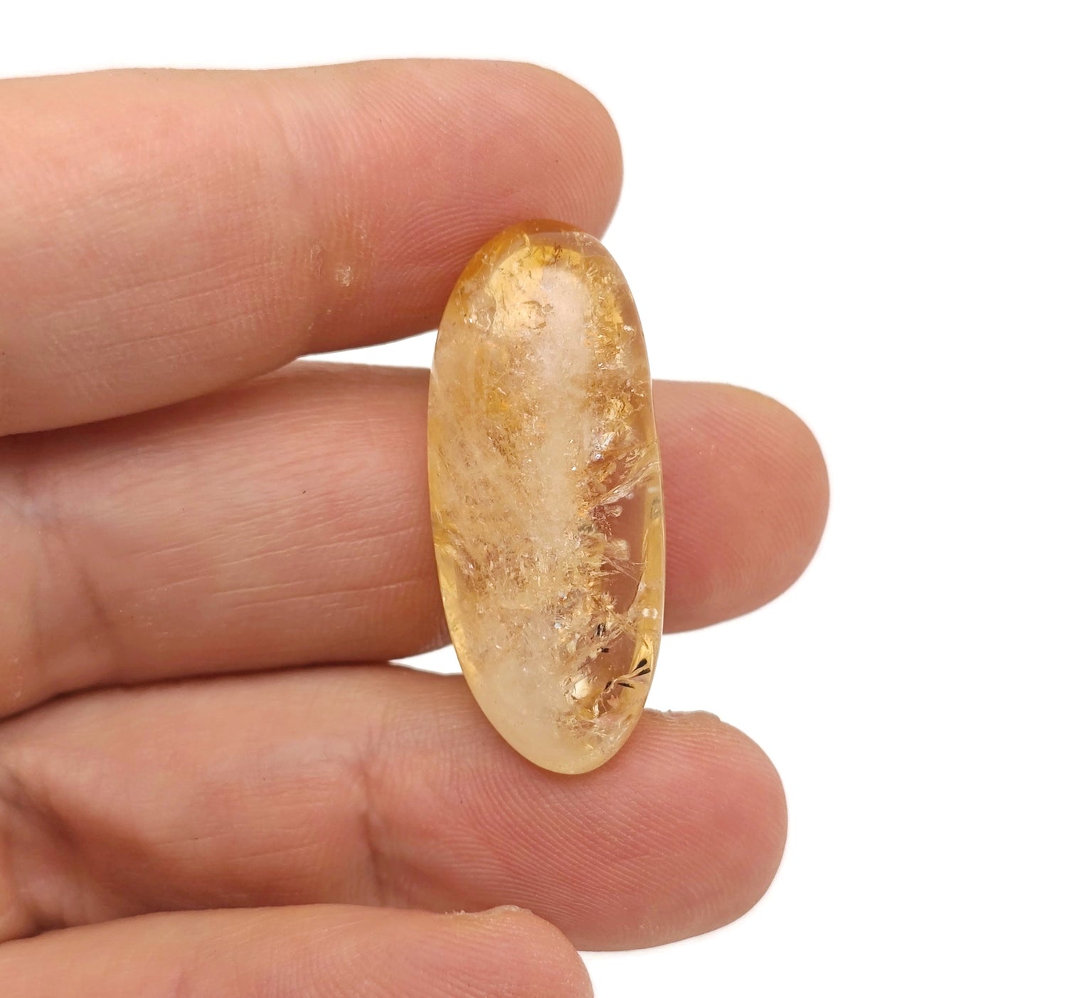 Pierre roulée de quartz citrine brésilienne A++ ?€? Citrine polie ?€? Pierre de cristal de guérison ?€? Pierre précieuse de citrine - TU1313