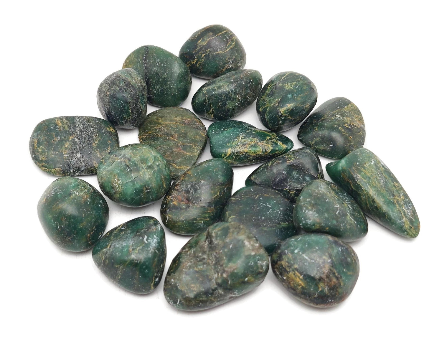 Pierre roulée de quartz émeraude - Émeraude précieuse - Cristal du chakra du cœur - Émeraude naturelle - Vente en gros - TU1331