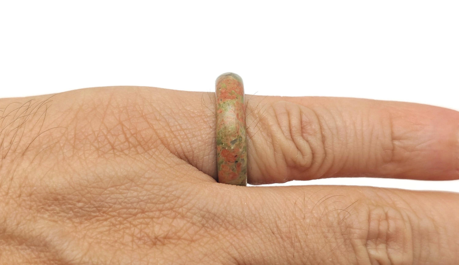 Anillo de cristal unakita - La mejor joyería - RI1039