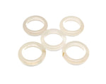 White Agate crystal ring by GemstoneGO featuring a polished white agate stone set in a sleek metal band.