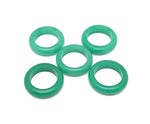 Green Jade Crystal Ring by GemstoneGO featuring a polished green jade gemstone set in a silver band.