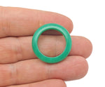 Green jade crystal ring by GemstoneGO featuring a polished green jade stone set in a silver band.