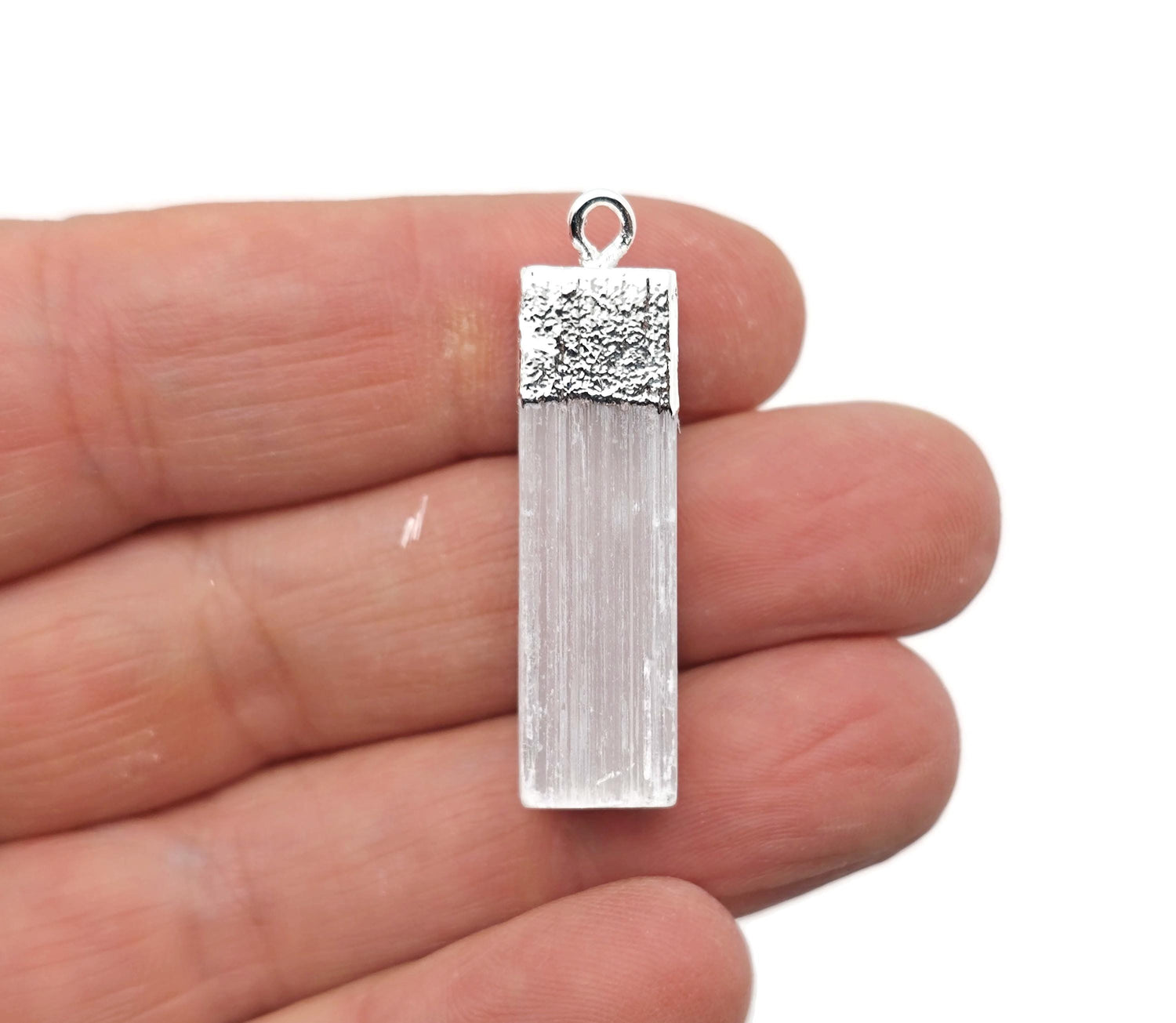 Colgante de varilla de selenita - Colgante de cristales curativos - NC1123