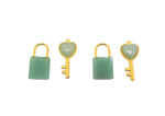 Heart-shaped crystal pendant with gemstone accents from GemstoneGO's Heart Key Crystal Pendant - MIX collection.