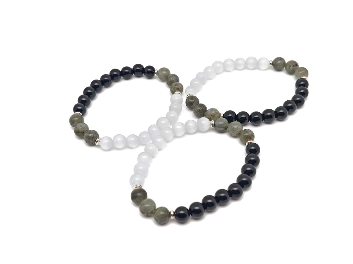 Handmade protection gemstone bracelet with colorful beads, designed for positive intentions and spiritual wellness.