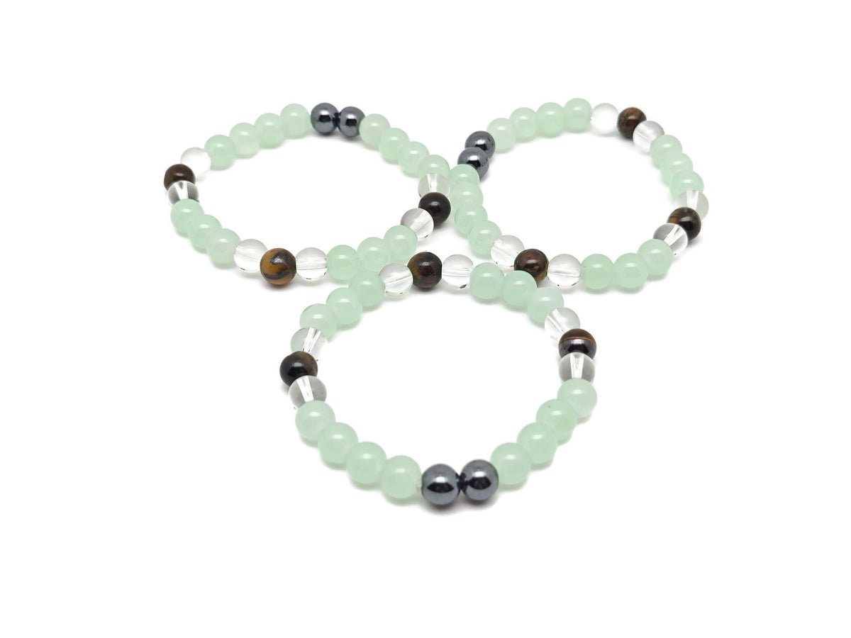 Handmade depression gemstone bracelet by GemstoneGO featuring colorful beads and intentional design for emotional well-being.