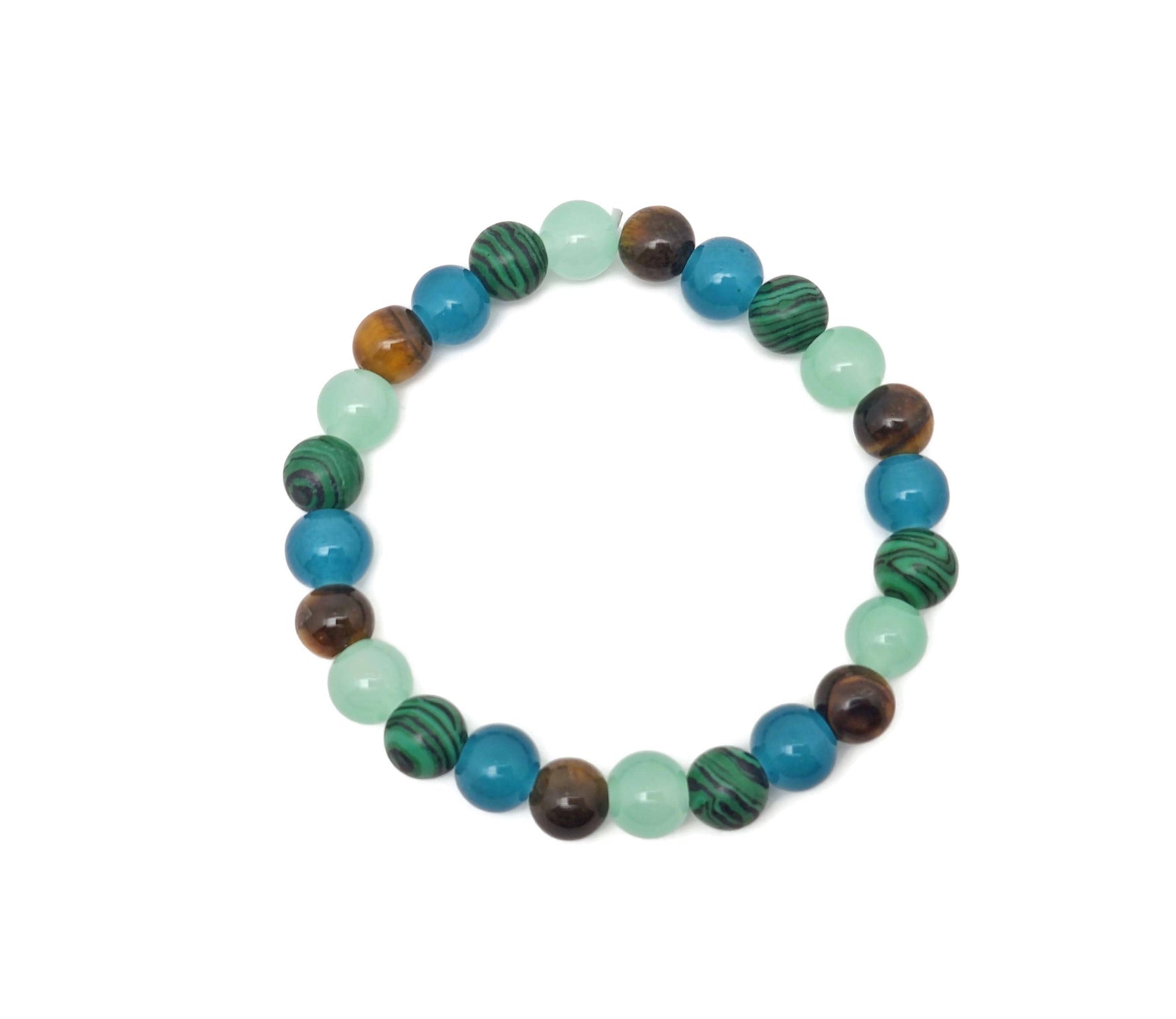 Handmade gemstone bracelet with colorful beads, designed as an intention bracelet by GemstoneGO.