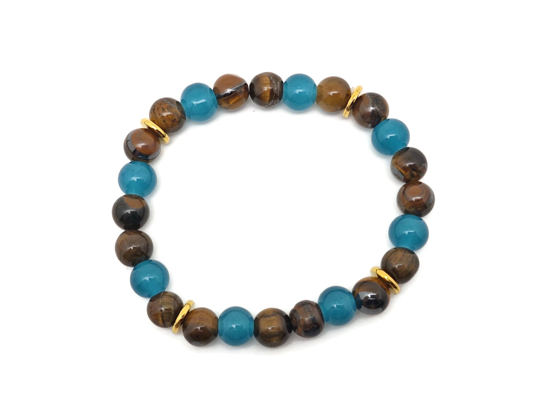 Handmade Wealth Gemstone Bracelet by GemstoneGO featuring colorful beads and intention-setting design.