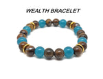 Handmade Wealth Gemstone Bracelet with colorful beads, designed for positive intentions, by GemstoneGO.