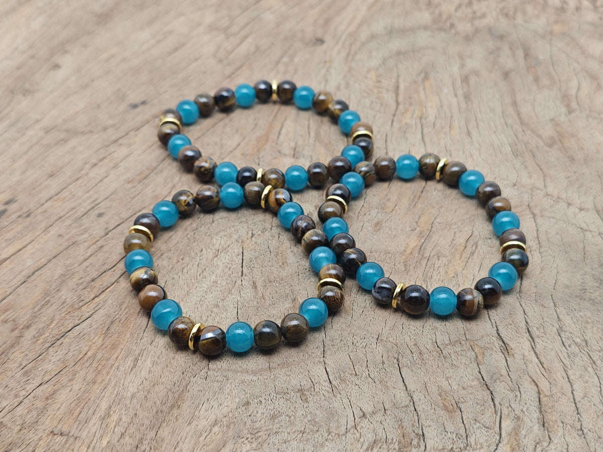Handmade Wealth Gemstone Bracelet with colorful beads, designed for positive intentions by GemstoneGO.