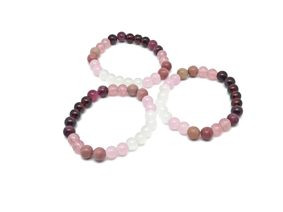 Handmade gemstone bracelet with colorful beads from GemstoneGO, designed as an intention bracelet for positive energy.