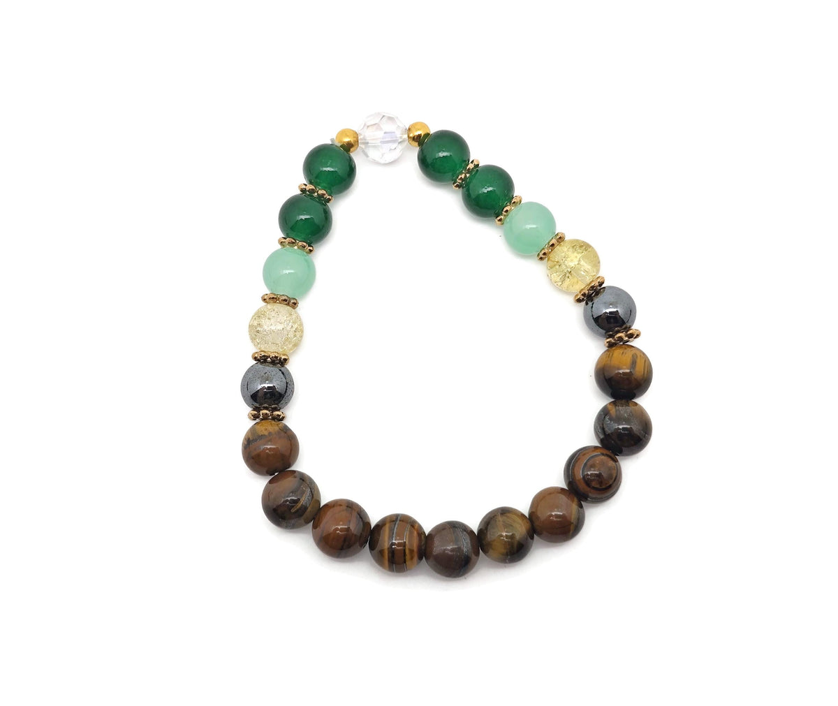 Handmade gemstone bracelet with colorful beads from GemstoneGO, designed as an intention jewelry piece.