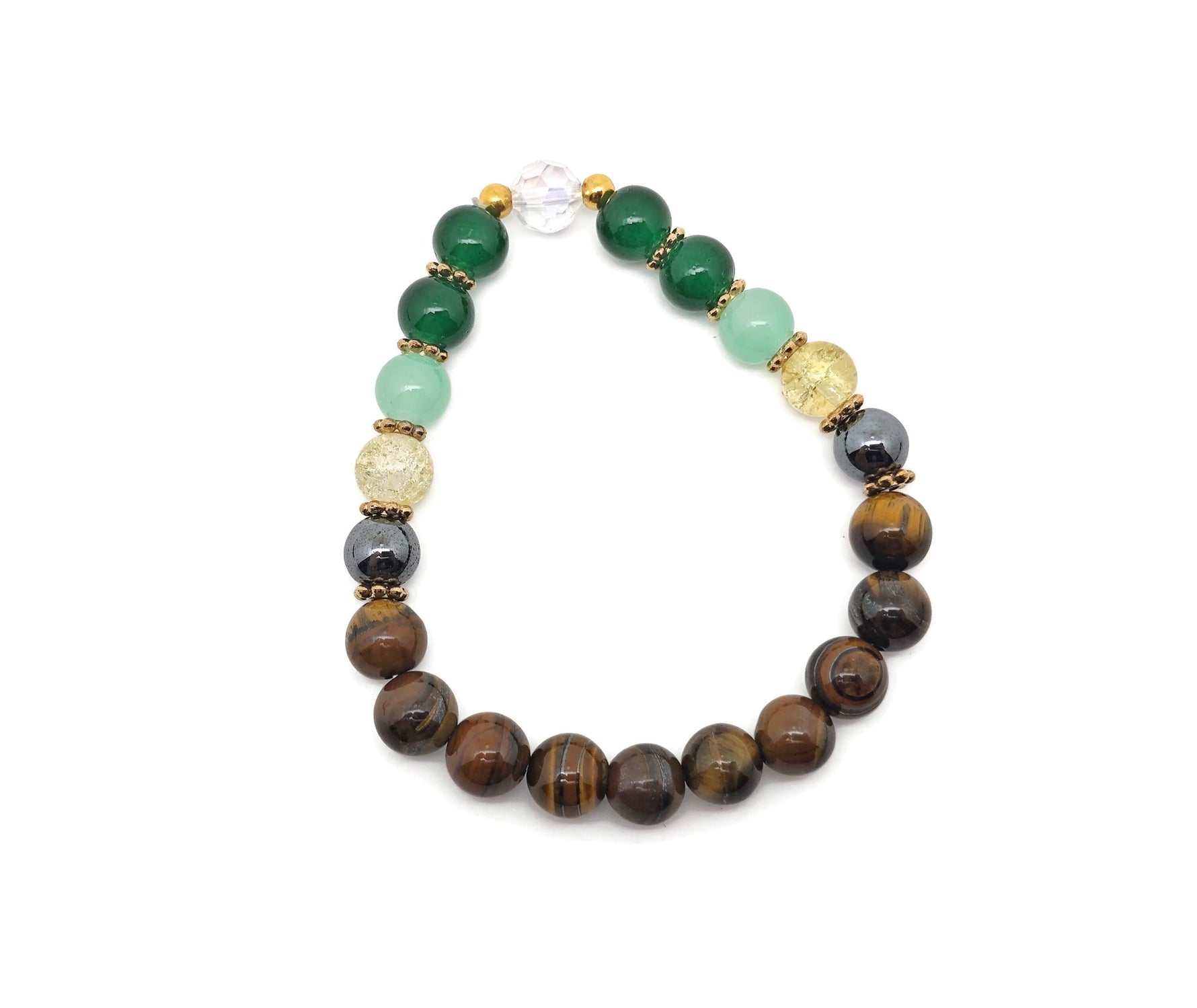 Handmade gemstone bracelet with colorful beads from GemstoneGO, designed as an intention jewelry piece.