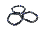 Handmade Dear Dad gemstone bracelet with colorful beads and adjustable cord, intended as an intention bracelet by GemstoneGO.