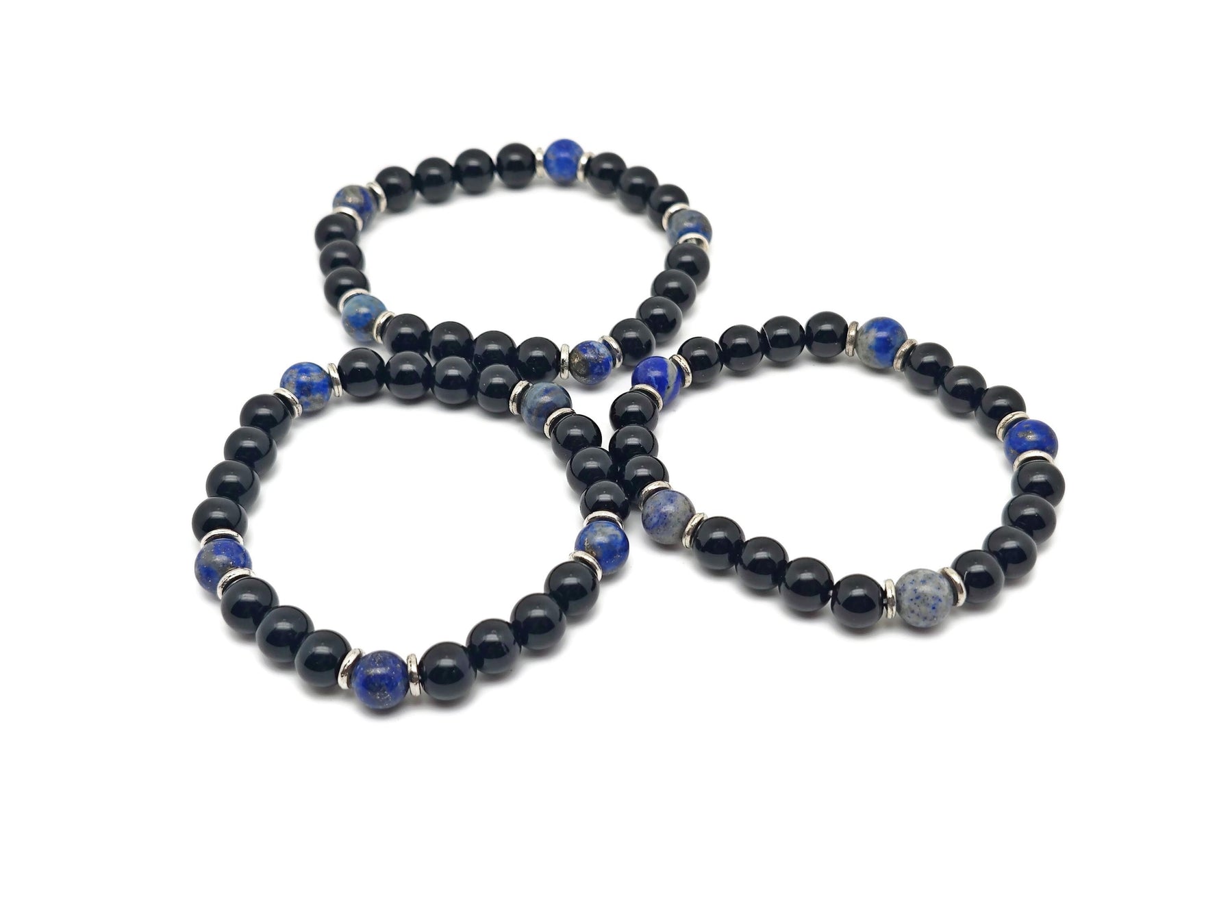 Handmade Dear Dad gemstone bracelet with colorful beads and adjustable cord, intended as an intention bracelet by GemstoneGO.