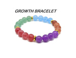 Handmade gemstone bracelet with colorful beads and charm, designed as an intention bracelet by GemstoneGO.