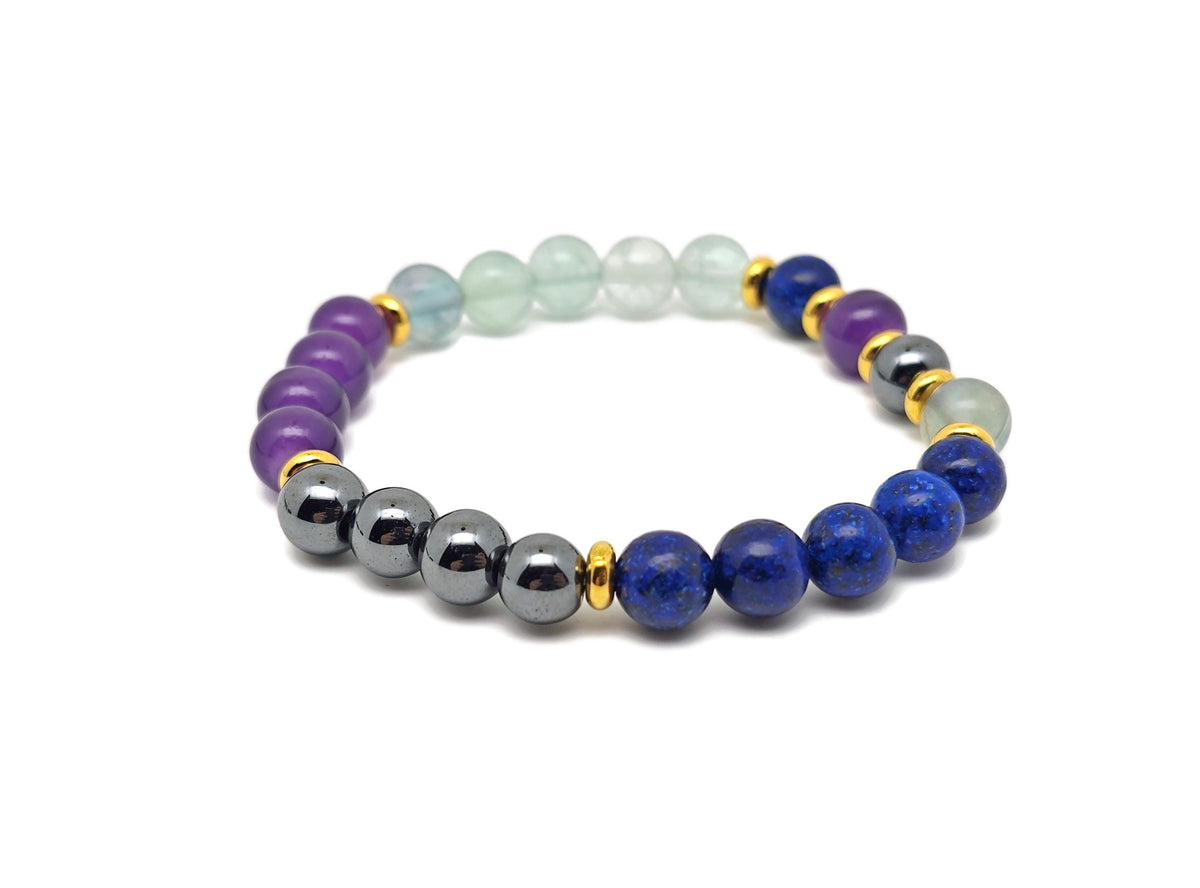 Handmade root chakra gemstone bracelet featuring red and earthy stones, designed for intention and energy balance by GemstoneGO