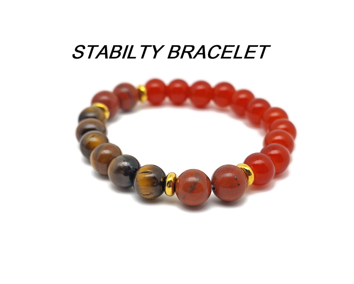 Handmade gemstone bracelet with colorful beads, designed as an intention bracelet by GemstoneGO.