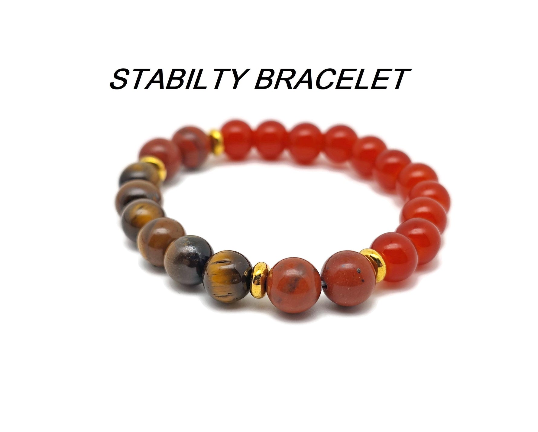Handmade gemstone bracelet with colorful beads, designed as an intention bracelet by GemstoneGO.