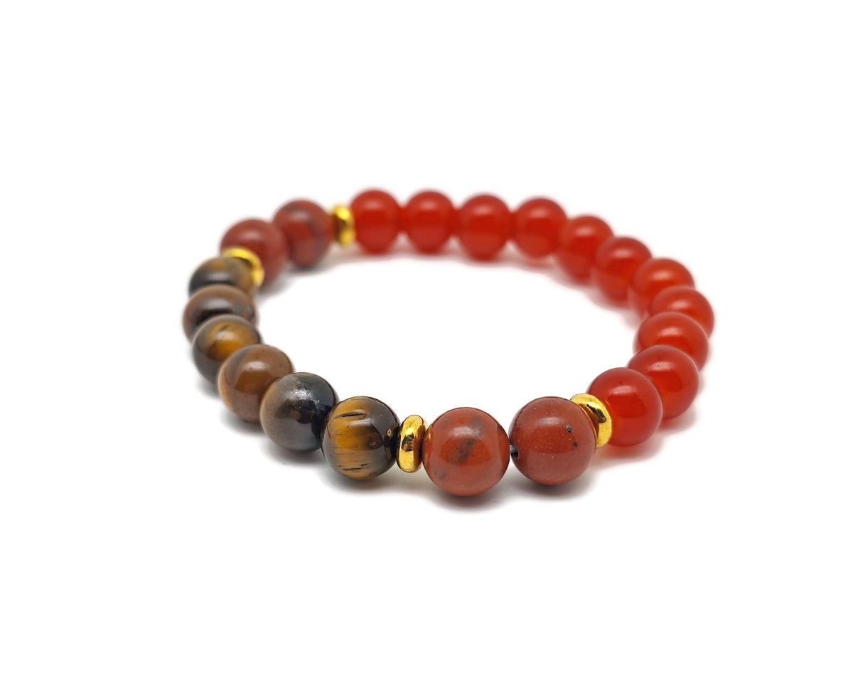 Handmade gemstone bracelet with colorful beads from GemstoneGO, designed for intention and stability.