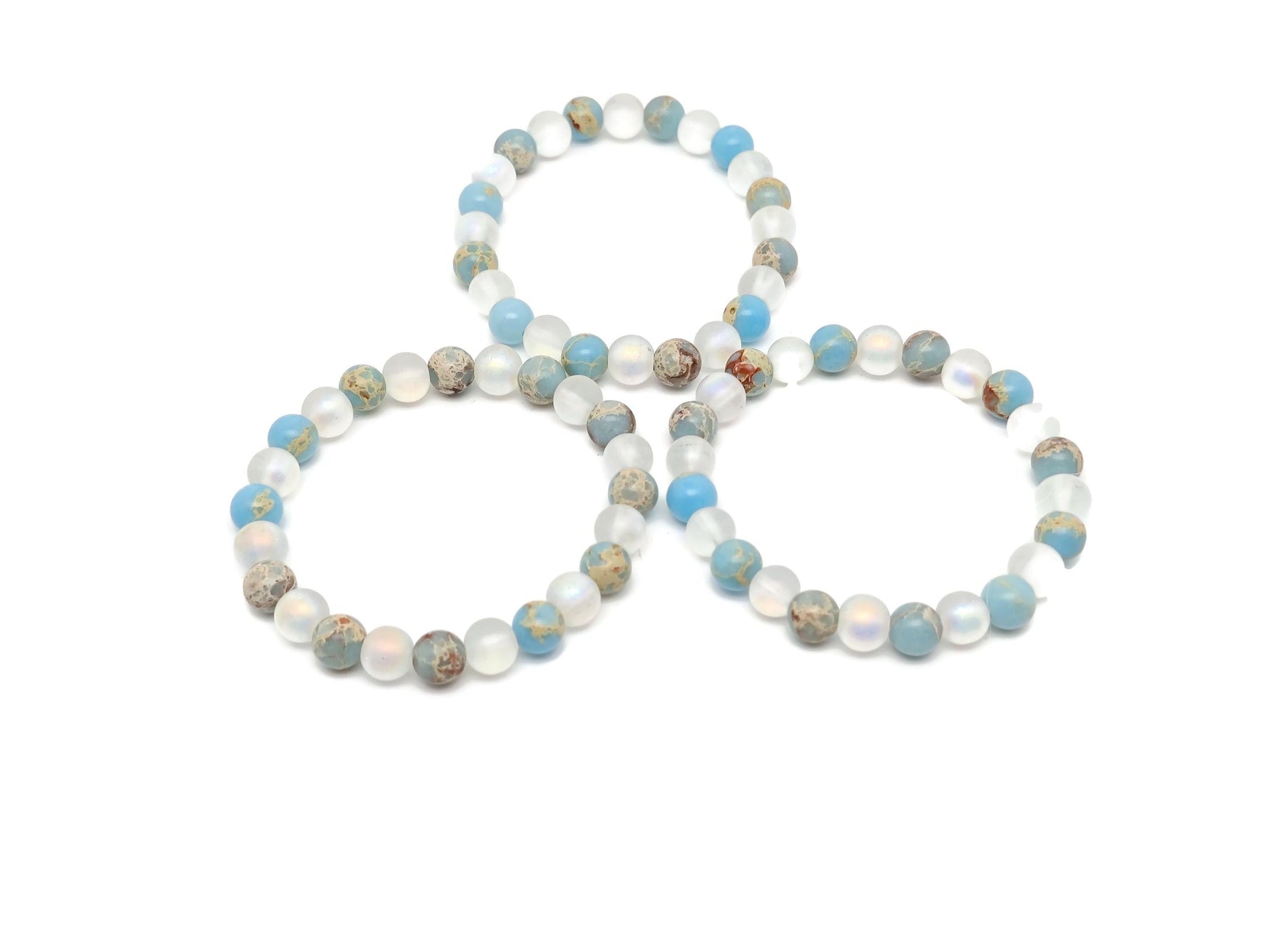 Handmade Grounded Spirit gemstone bracelet with colorful beads, designed for positive intentions and spiritual balance.
