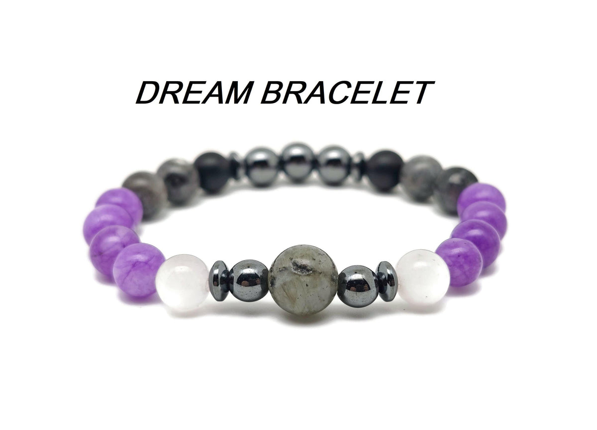 Handmade Dream Gemstone Bracelet with colorful beads and natural stones, designed for intention and positive energy.