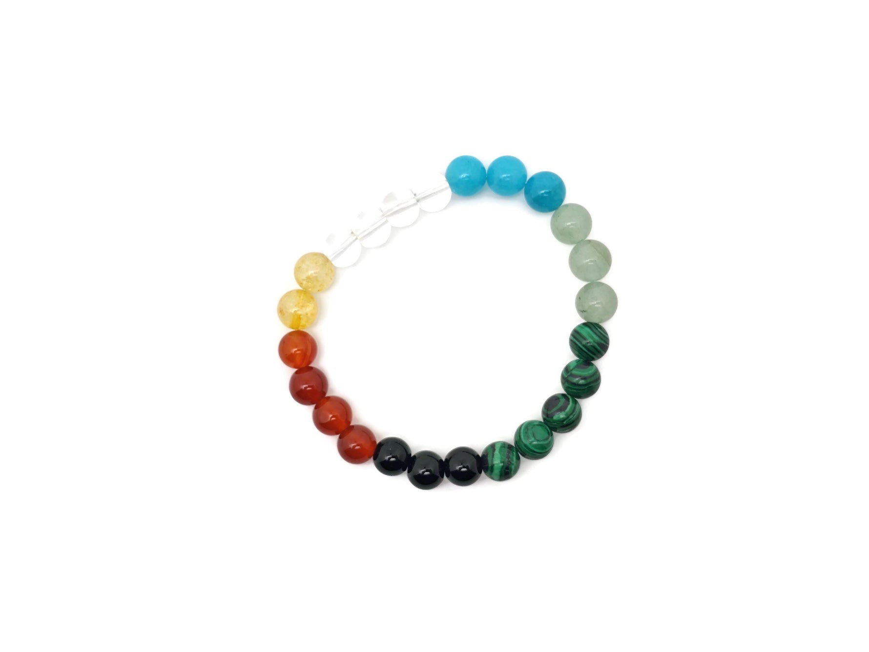 Handmade Inner Peace gemstone bracelet with colorful beads from GemstoneGO, designed for positive intentions and calming energy.