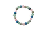 Handmade Wisdom gemstone bracelet featuring colorful beads and natural stones, designed for intention and mindfulness.