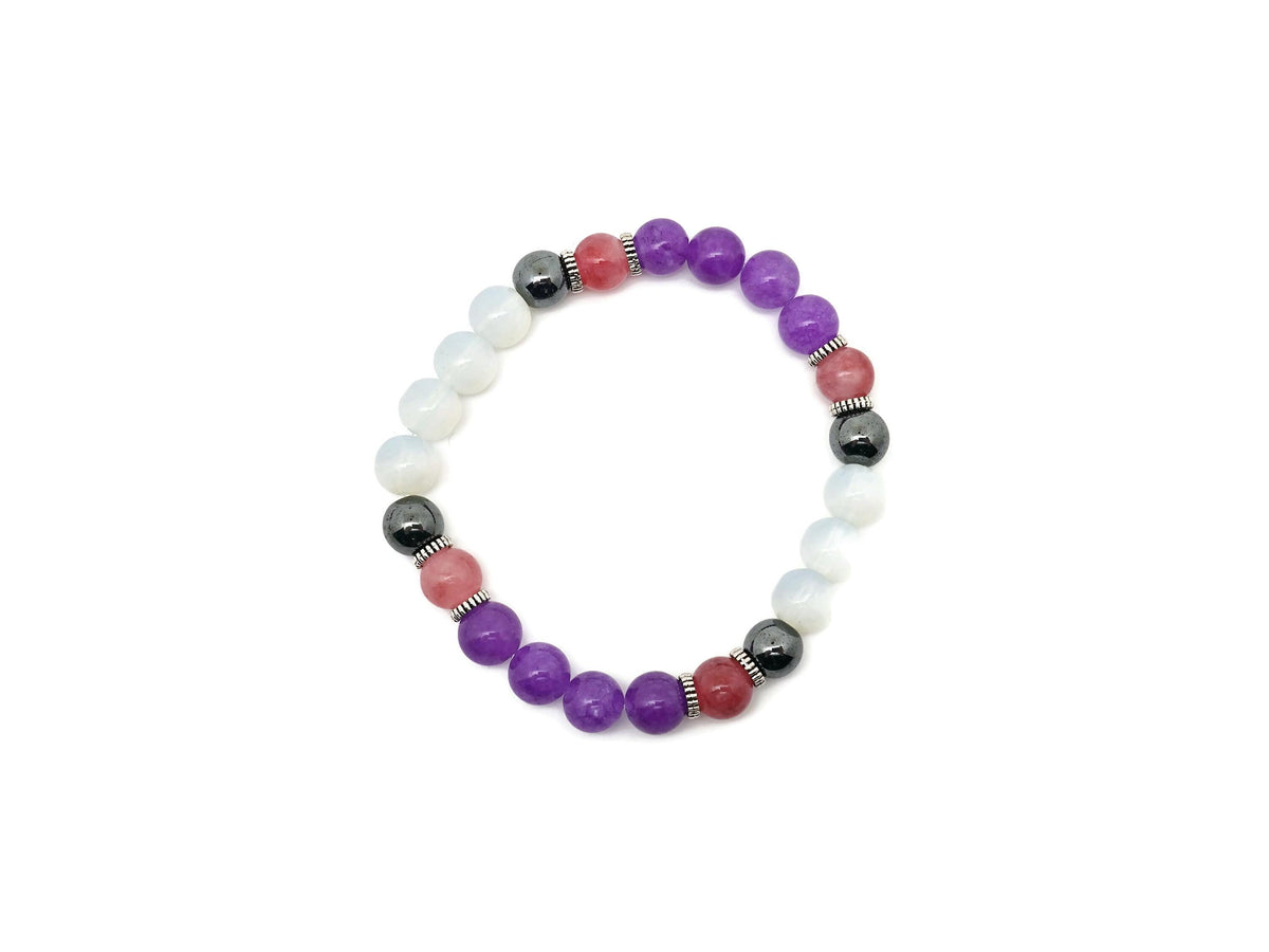 Handmade Believe gemstone bracelet with colorful beads and adjustable cord from GemstoneGO, designed for positive intentions.