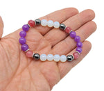 Handmade Believe gemstone bracelet with colorful beads, featuring a charm, crafted by GemstoneGO for intention and style.