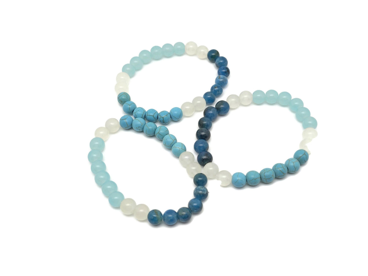 Handmade menopause gemstone bracelet by GemstoneGO featuring natural stones and intention-setting design.