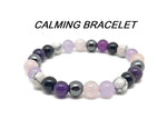 Handmade Calming Gemstone Bracelet with assorted colorful stones, designed for positive intentions and stress relief.