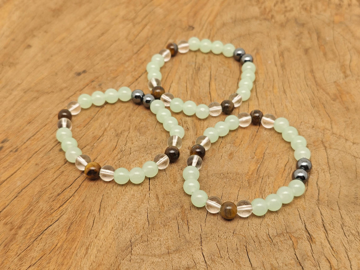 Handmade depression gemstone bracelet with colorful beads and adjustable cord from GemstoneGO, designed for positive intentions.