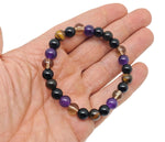 Handmade gemstone safety bracelet from GemstoneGO with colorful beads, designed as an intention bracelet for positive energy.