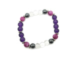 Handmade gemstone bracelet with colorful stones, designed for intention and sleep enhancement by GemstoneGO.